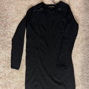Banana Republic stretch fitted long sleeve black sweater/knit dress
